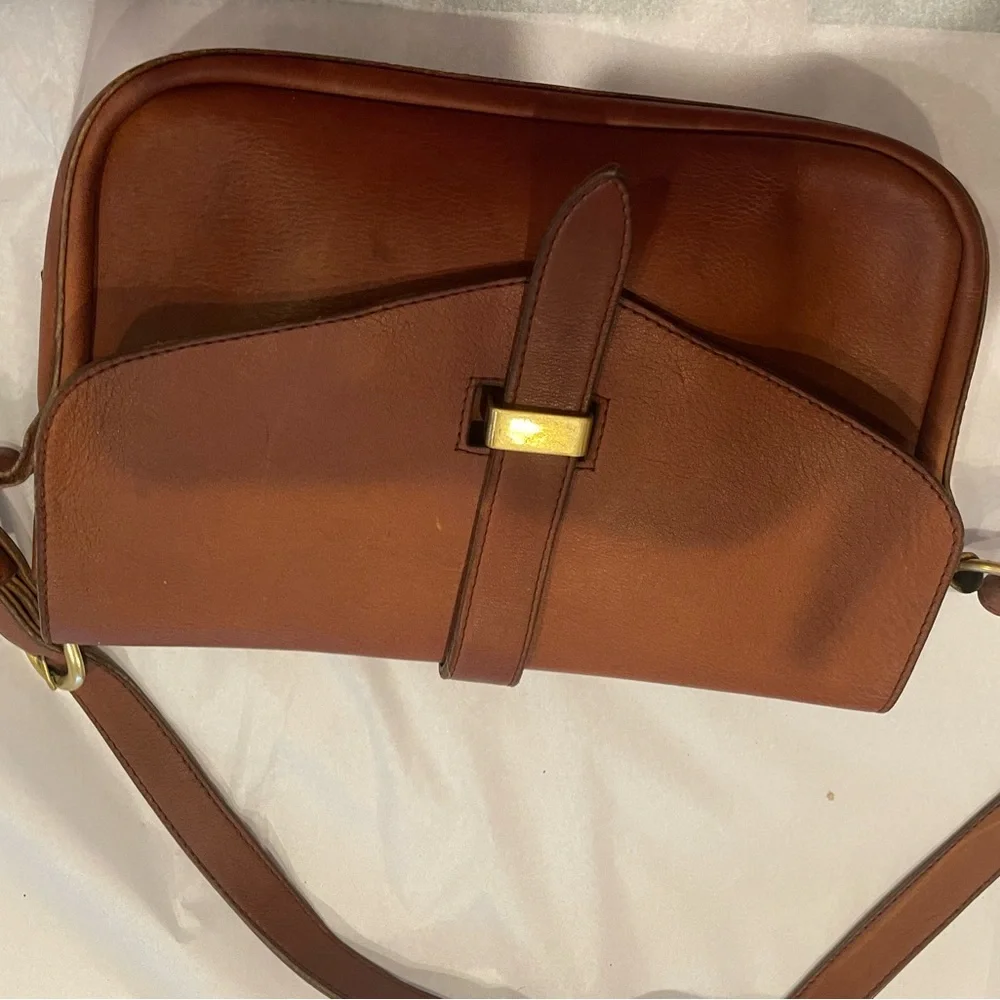 Brown leather handbag/crossbody - Picture 3 of 6
